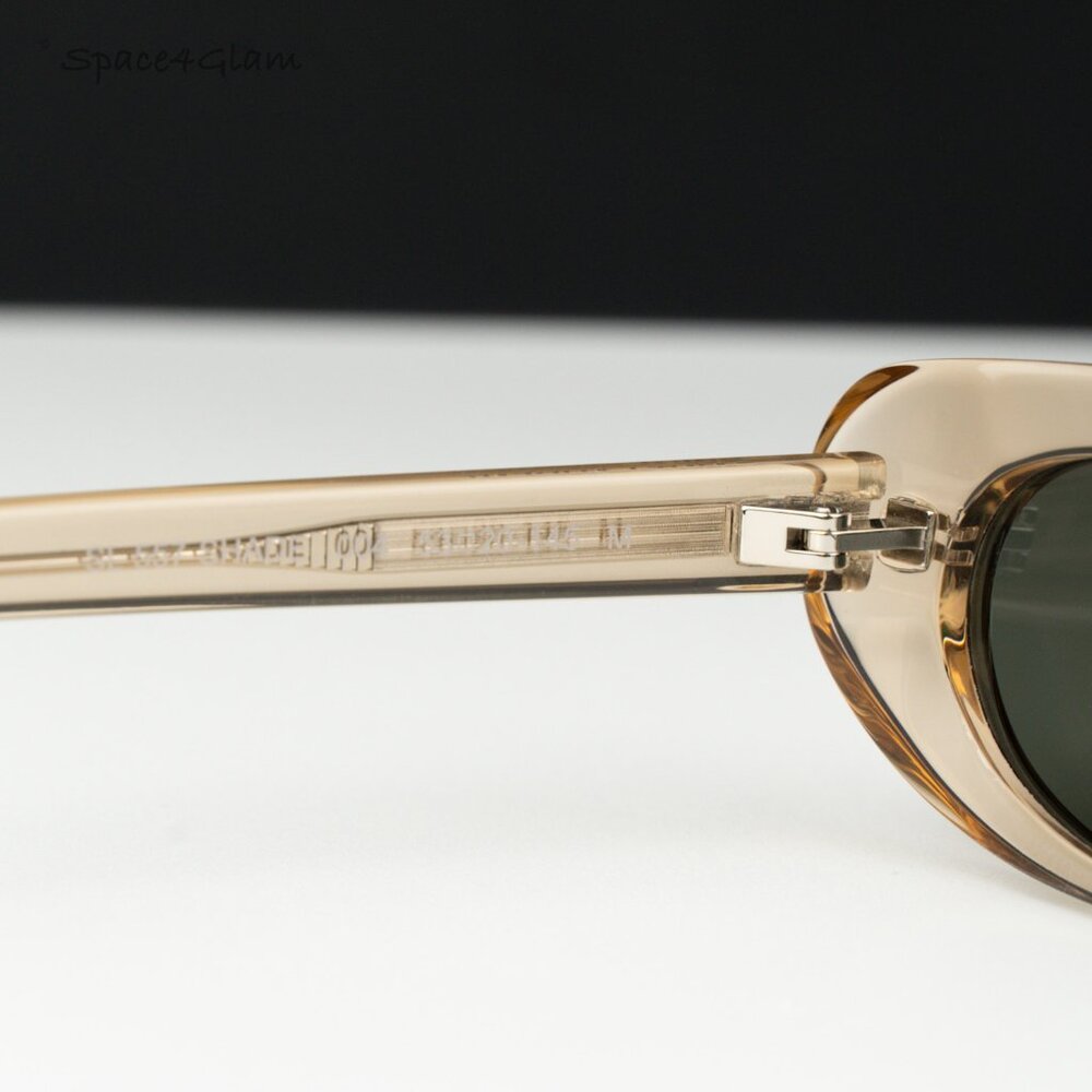 Saint Laurent Women Sunglasses Transparent Nude Grey Oval SL557 004 BRAND NEW - Picture 5 of 11